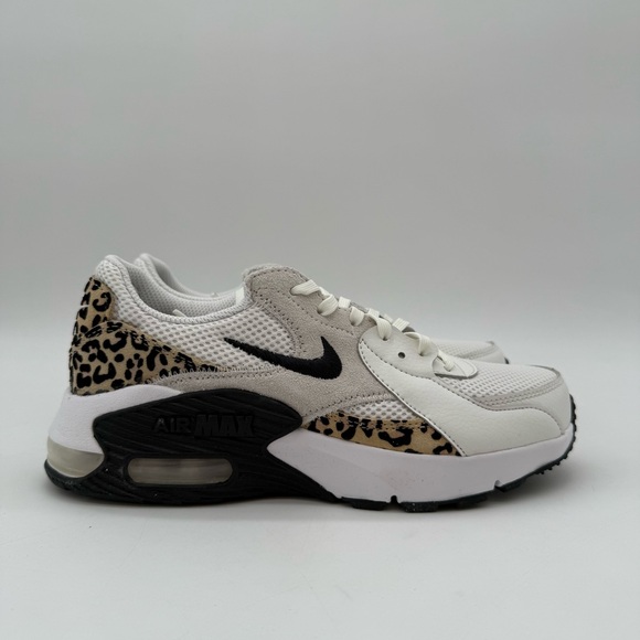 Nike Air Max Excee White Leopard Print Athletic Shoe HQ2115 100 Women Size 8 - Picture 2 of 10